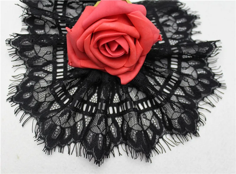 High Quality Wide 9CM Exquisite High-grade Clothing Fabric DIY Wedding Dress Stitching Eyelash Lace Accessories