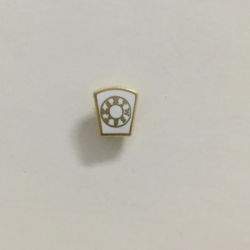 10pcs Small Cute Tiny White Mark Keystone Lapel Pin Badge Masonic Freemasonary Free Masons Enamel Brooch and Pins for the Lodge