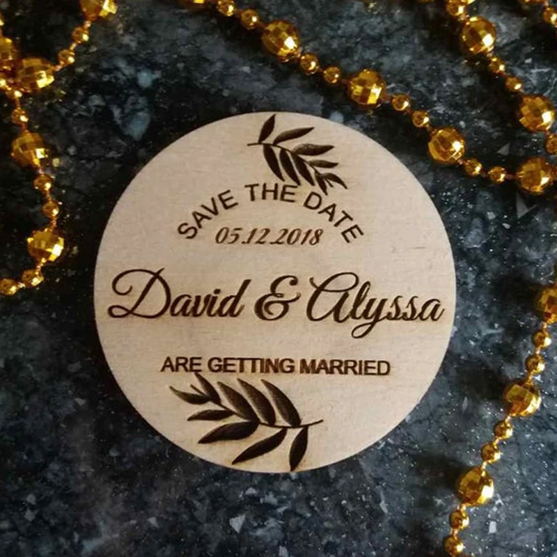

Save the Date magnets, Custom Wood Save the Date magnet Wedding favor decoration