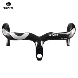 TMAEX-Full Carbon Fiber Handlebar for Bicycle, Carbon Handlebars, Integrated Road Bike Parts, Cycling Accessories