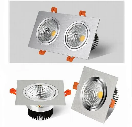 

Dimmable led downlight lamp 7W 9w 12w 18w 24w cob led spot AC110V-220V ceiling recessed downlights square led panel light