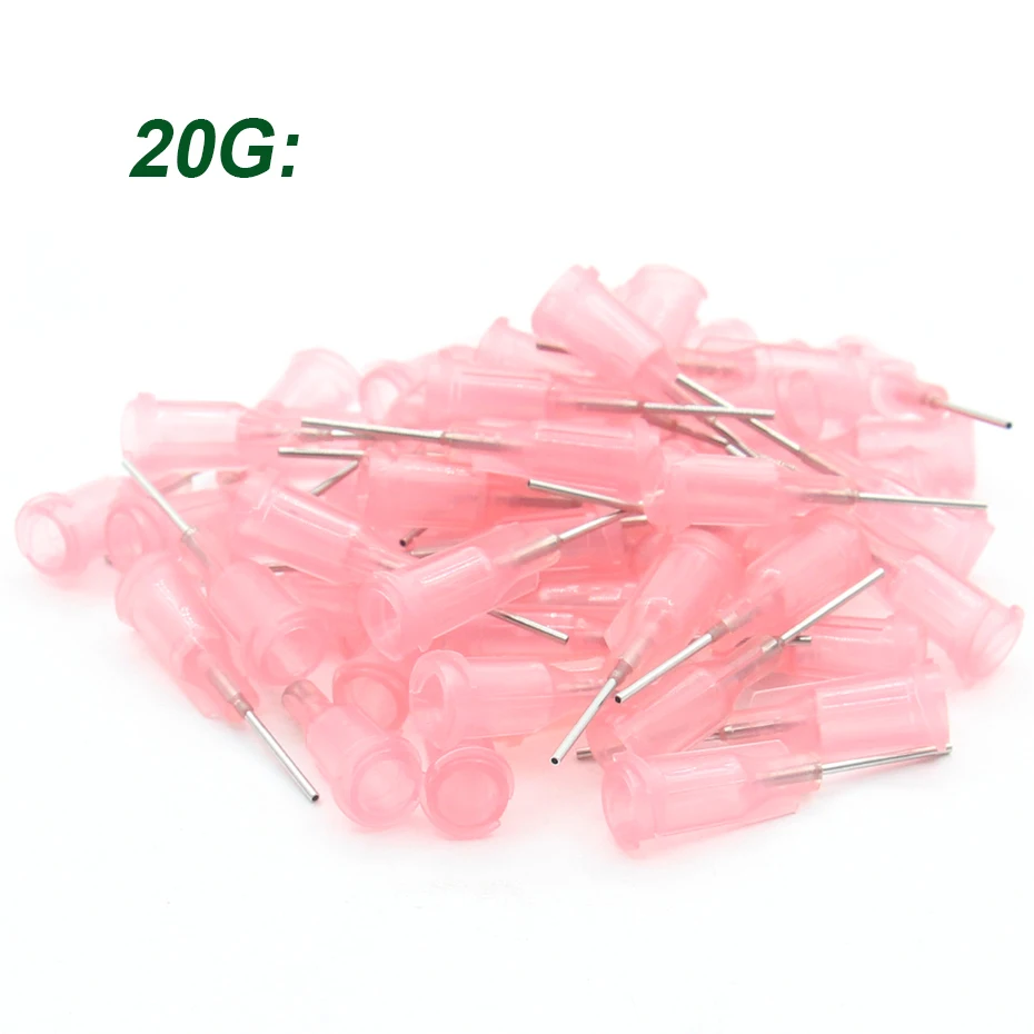 

100pcs 20G Precision passivated S.S. Dispense Tip with PP Safetylok hub, 0.5" Tubing Length glue dispenser needles DropShipping