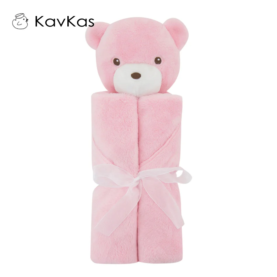 Kavkas Baby Blanket White Sheep One Layer Plush Animal Toy Educational Bedding Coral Fleece Swaddle New Born Baby Birthday Gift