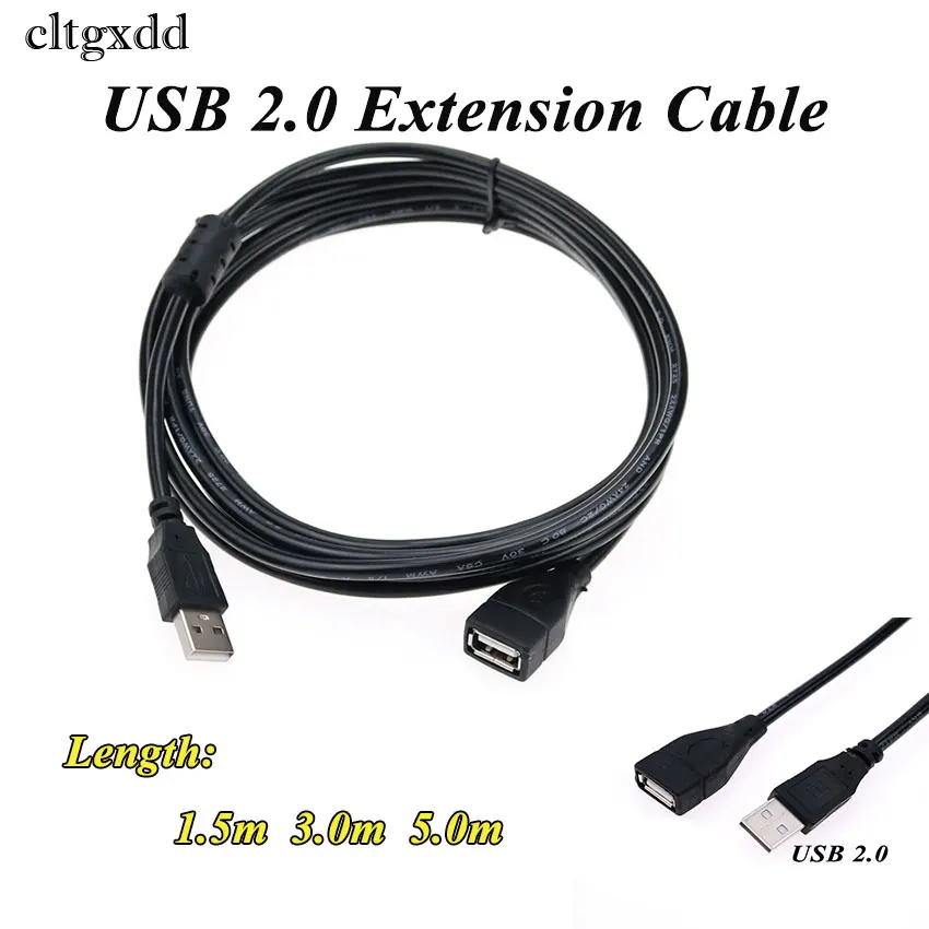 

cltgxdd 1.5/3/5m USB Male Female Cable Super High Speed USB 2.0 M/F Male To Female Cable Extension Wire USB Extension Cable