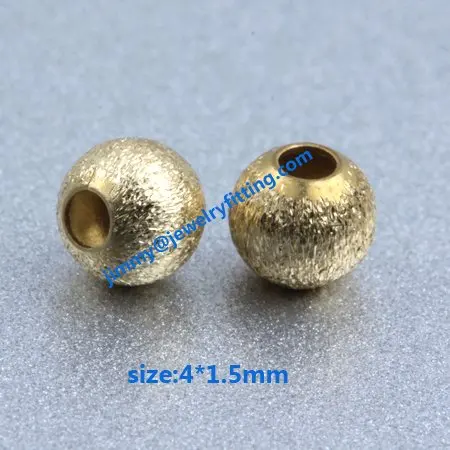 

size 4*1.5mm Jewelry findings metal beads brass stain beads brush copper beads