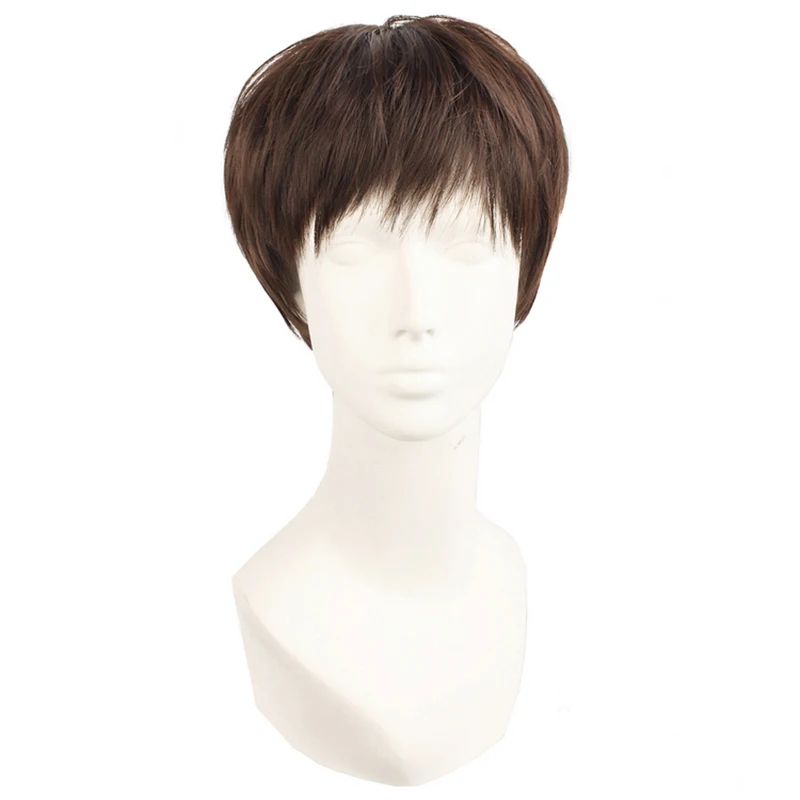 High Quality Anime Voltron:Legendary Defender Lance Short Brown Hair Heat Resistant Cosplay Costume Wig + Free Wig Cap