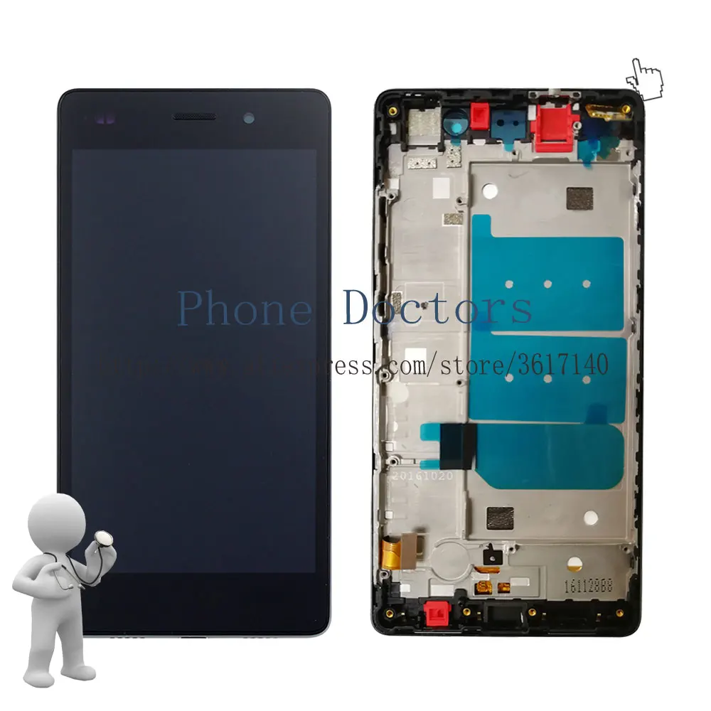 New 5.0'' Full LCD DIsplay + Touch Screen Digitizer Assembly With Frame For Huawei P8 Lite ALE-L04 L21 TL00 L23 CL00 L02 UL00