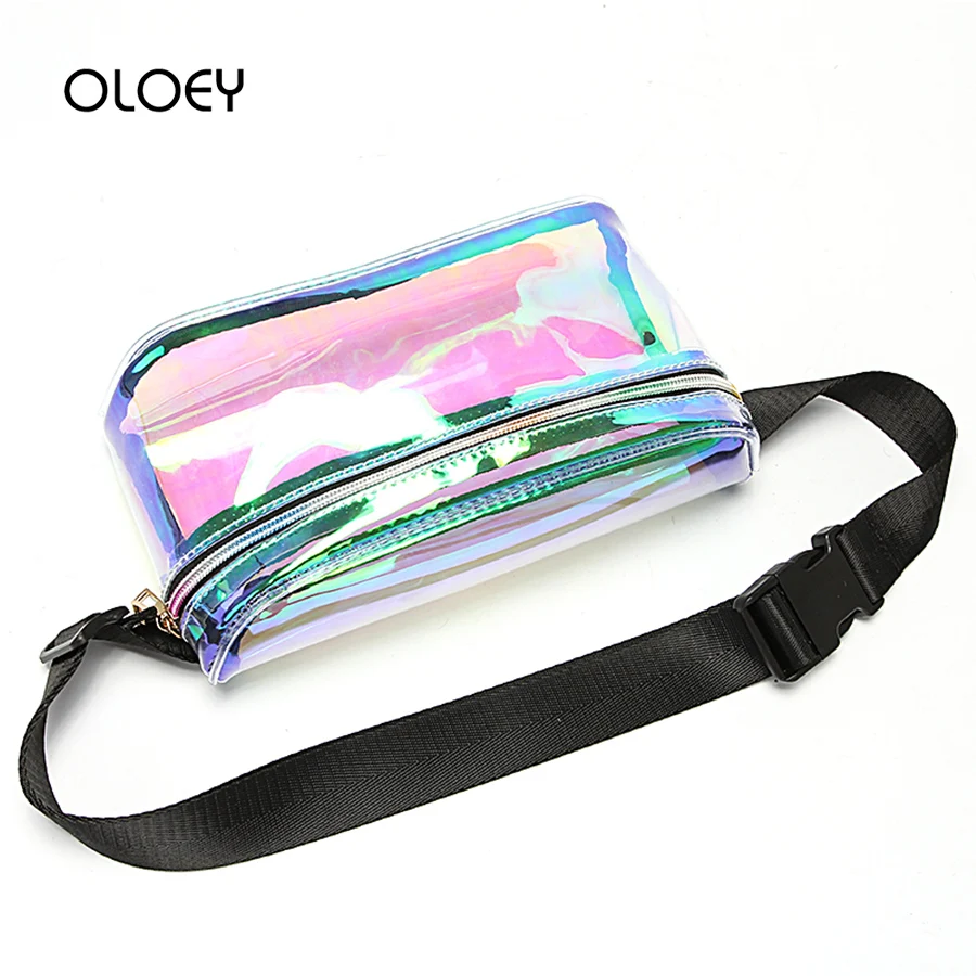 Transparent PVC Waist Bag Brand Design Women Girls Casual Pouch Fanny Chest Clear Shoulder Bags Trendy Ladies Waist Bag Bolso