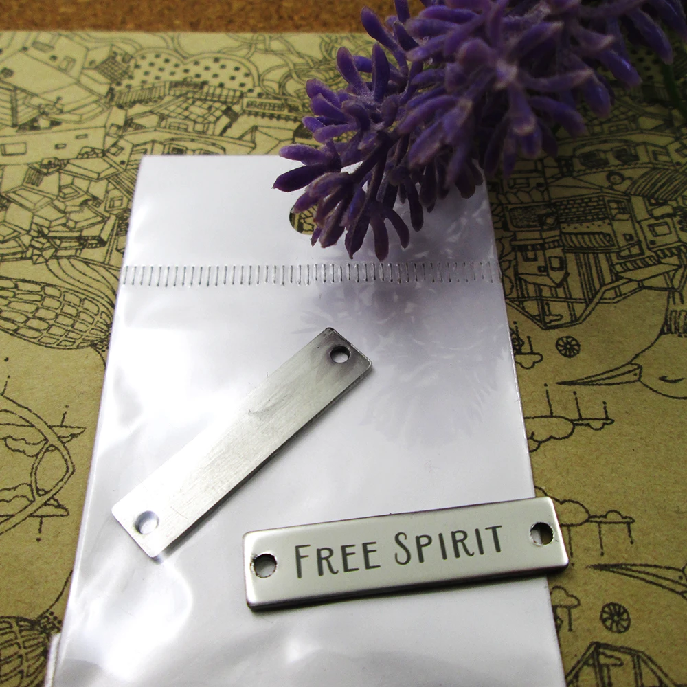 

20pcs--Free Spirit Connector stainless steel charms more style for choosing DIY Charms pendants for necklace 30x7mm