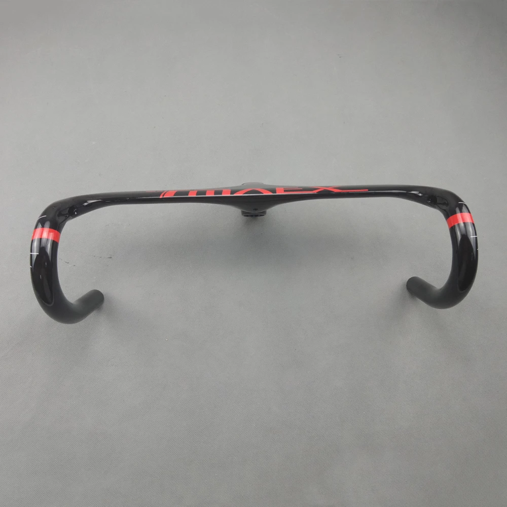 Carbon Handlebar for Road Bike, Bicycle Handlebar, Bent Bar, Glossy Black, Red, 400mm, 420mm, 440mm