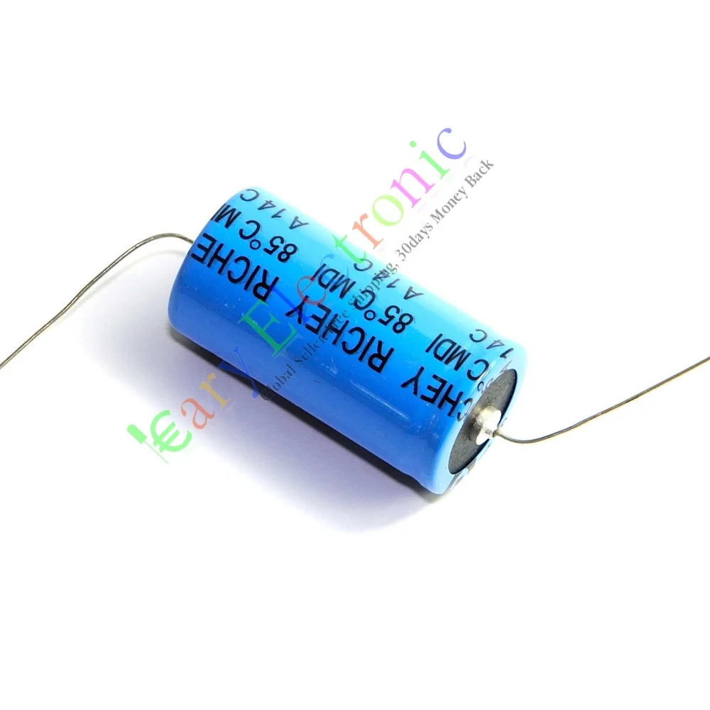 Wholesale and retail 2pc 500V 100uf 85C New long copper leads Axial Electrolytic Capacitor audio amp free shipping