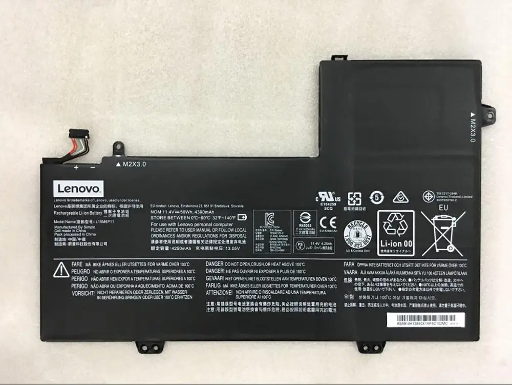 

New genuine Battery for Lenovo IdeaPad 700S 700S-14ISK L15M6P11 L15C6P11 11.4V 50WH