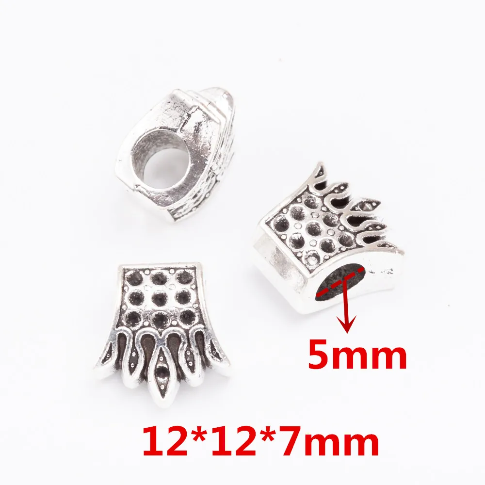 YEPENGFEI 10pcs Scattered beads Tibetan silver beads jewelry alloy beads fit Chamilia bracelet DIY js2097