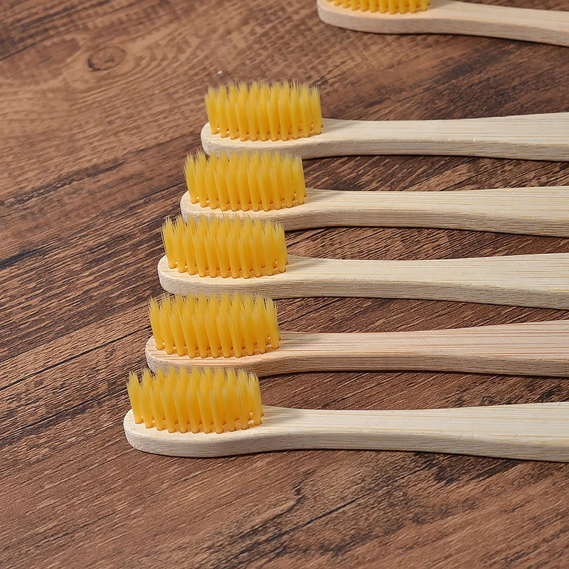10Pcs Bamboo Toothbrush Eco Friendly Wooden Tooth Brush BPA Free Soft Bristle Tip Charcoal Adults Oral Care Toothbrushes