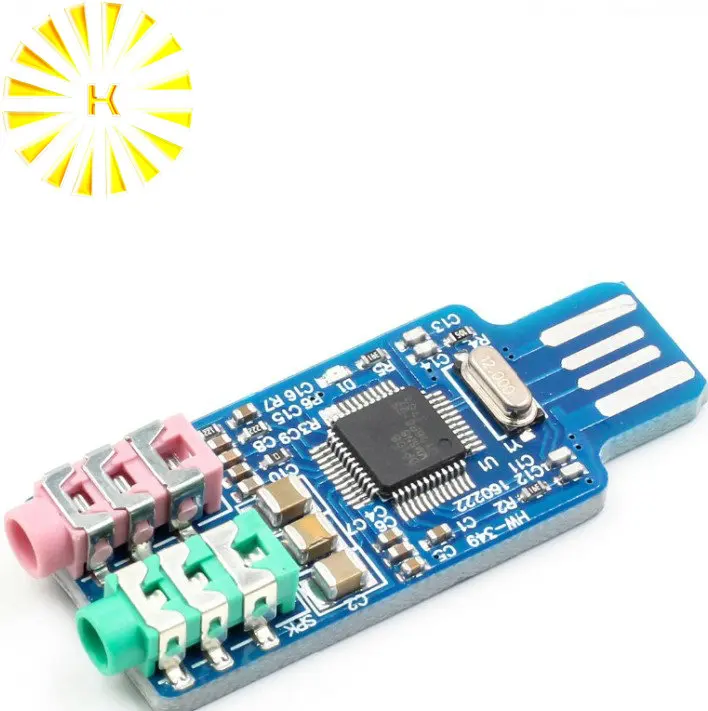 

CM108 USB-накопитель Бесплатная звуковая карта Портативный компьютер Модуль внешней звуковой карты Новый