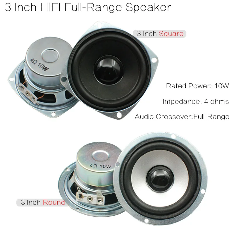 CIRMECH 3 بوصة تردد كامل ايفي المتحدث antimagnetic المتكلم 1 قطعة