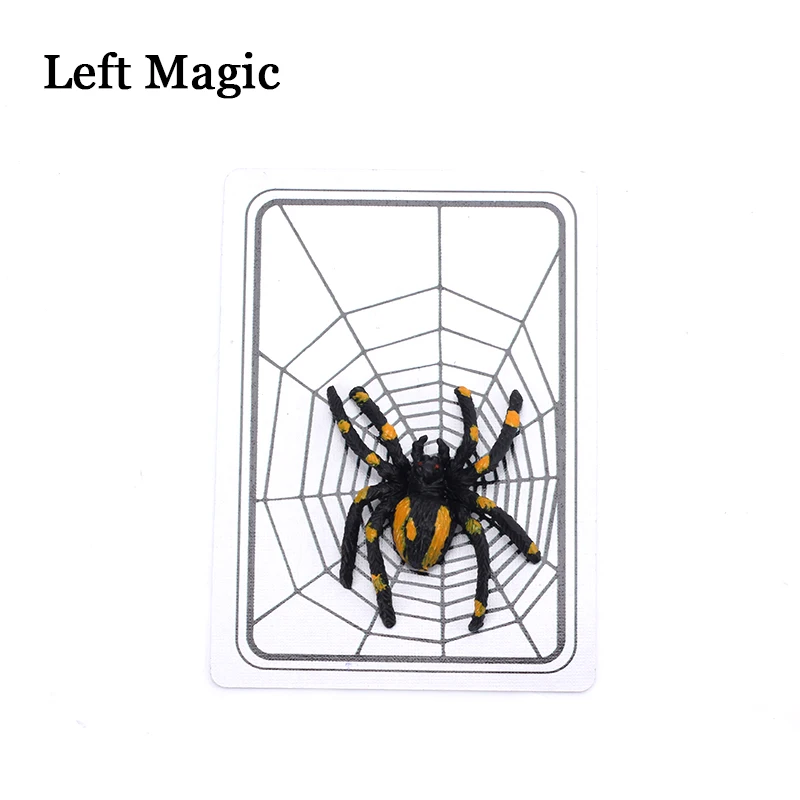 Spider And Net Magic Trick The Web Cards Toys Magician Gimmick  Illusion Closed-Up Magia Props Halloween Gift East To Do