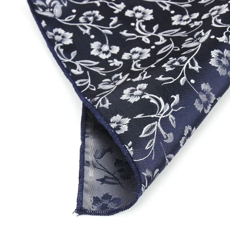 Polyester Hanky Paisley Men Fashion Dot Pocket Square Handkerchiefs for Men Suit Tie Dress Shirts Flower Jacquard Handkerchief