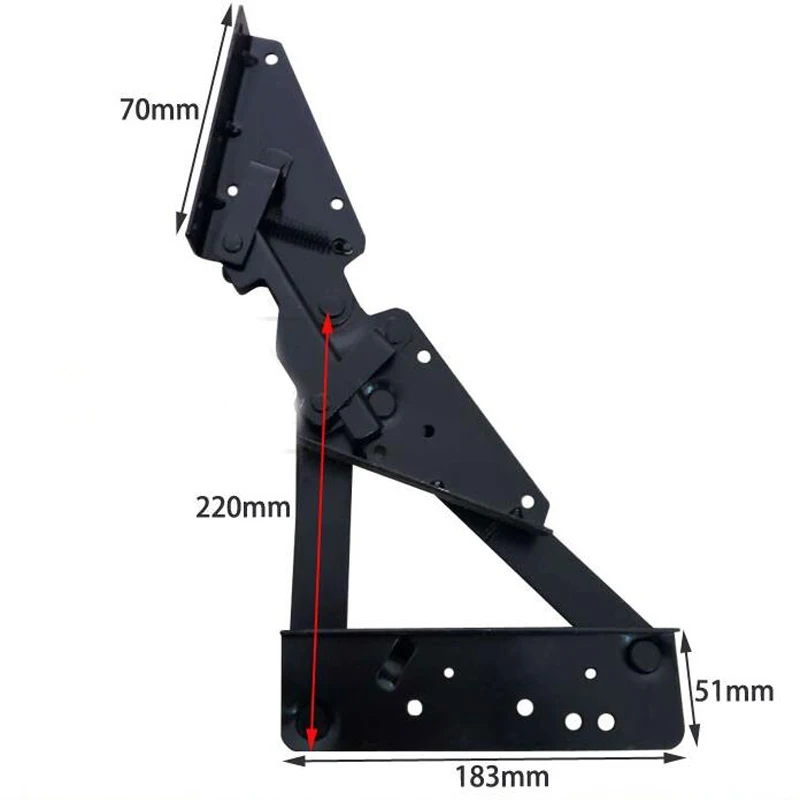 Multifunctional Furniture Hardware Sofa Bed Rocker Arm Hinges Folding Hinge of Bed Box 2pcs