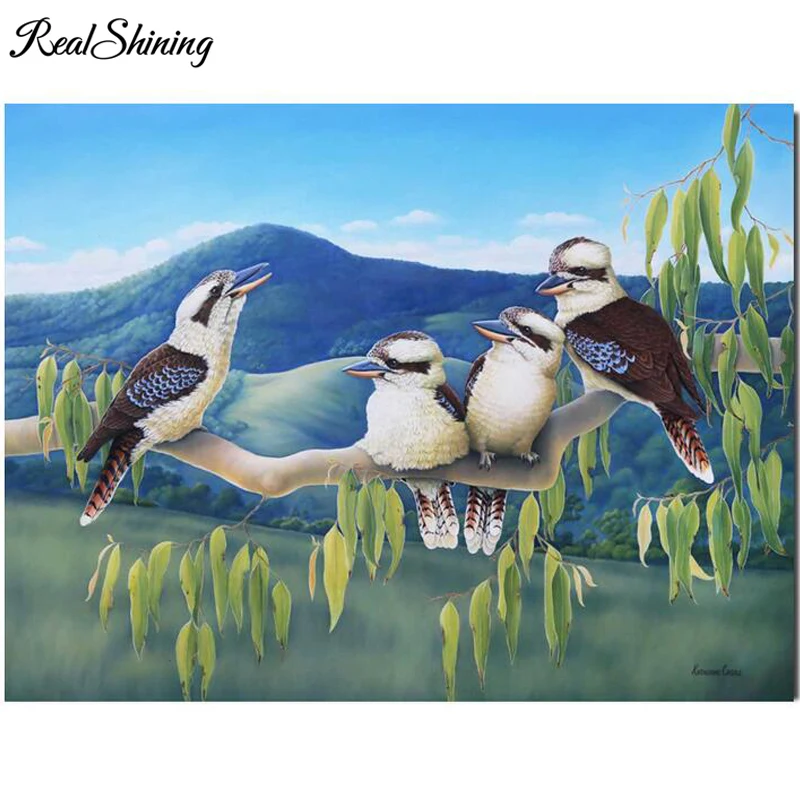 Diamond Embroidery Kookaburras birds 5D Diy Diamond Painting Cross Stitch