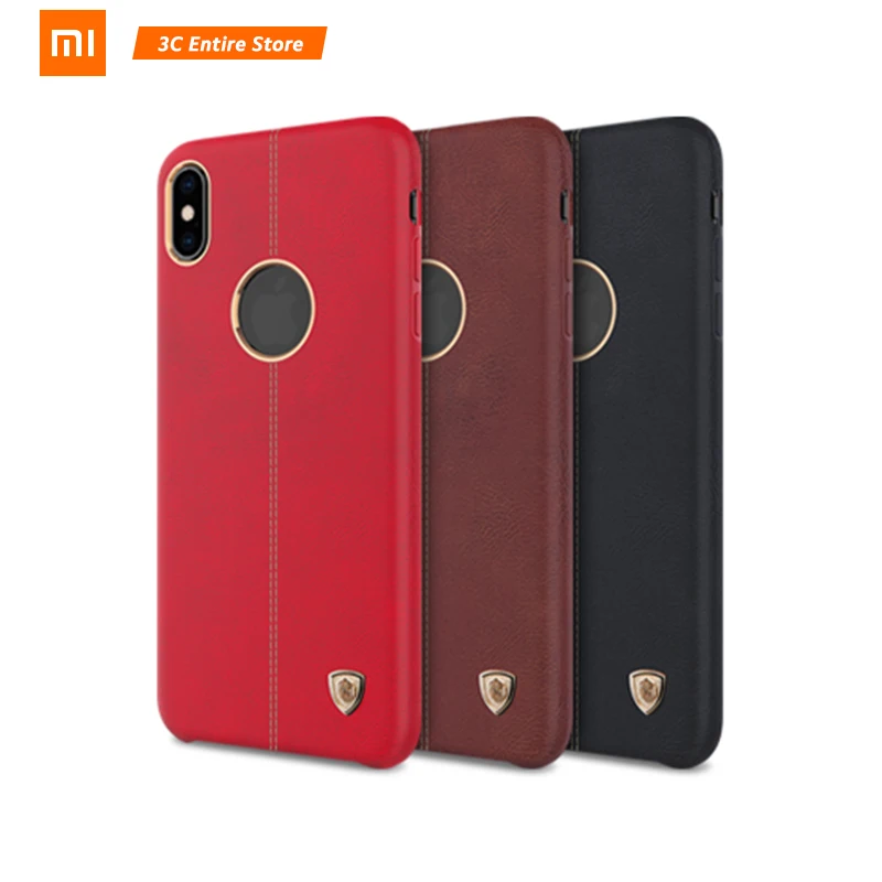 

For Apple iPhone XS case Nillkin Englon Cover PU Leather Case for iphone x and xs Cover Case work with magnetic holder