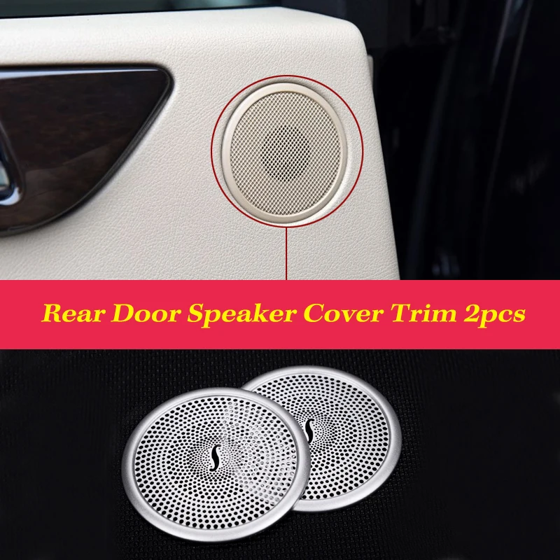 Car Styling Aluminum Alloy Door Audio Speaker Cover Trim Sticker For Mercedes Benz ML GL GLE GLS W166 X166 Auto Part Accessories