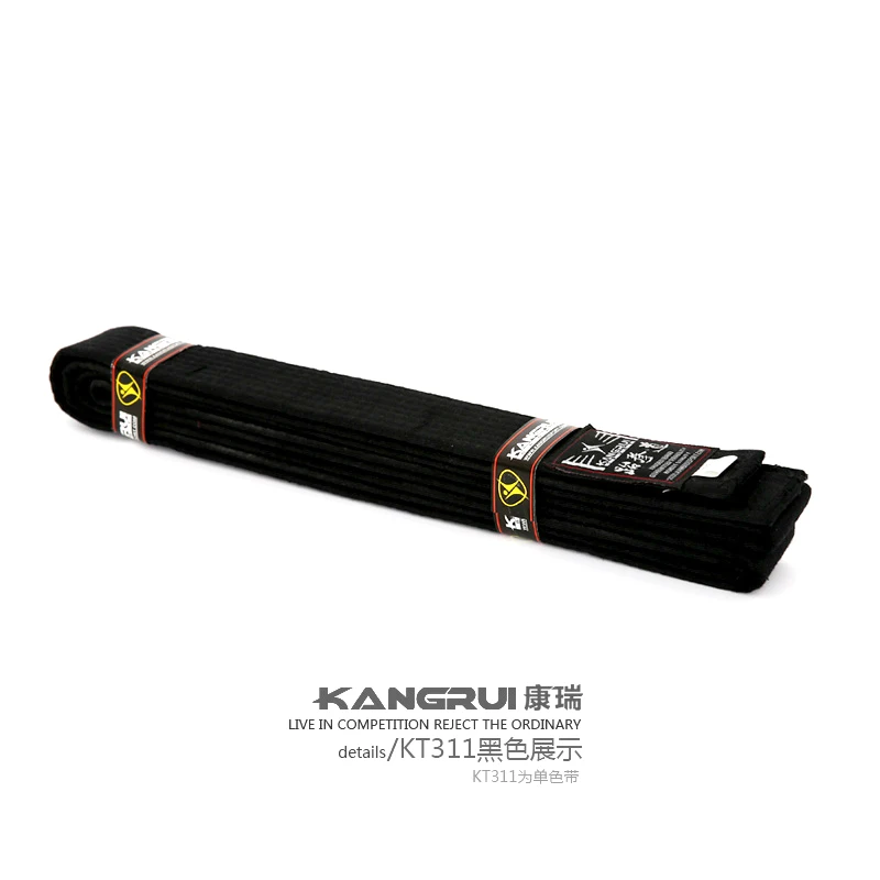 Width 4cm TKD Black Taekwondo Belt Coach Professional divisa level Martial Arts Karate Judo 3M