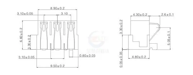 10Pcs/Lot 68 Battery Holder 3P Shrapnel Type Battery Connector Mobile Phone Battery Contact Plate Height Of 6.8Mm