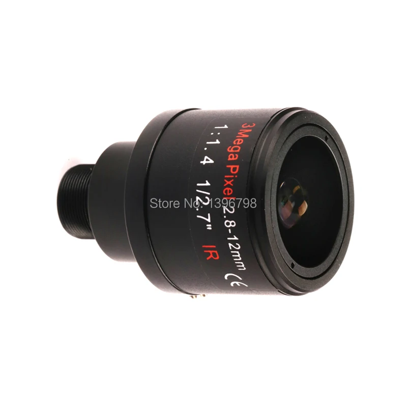 PU`Aimetis 3.0Megapixel Fixed Iris 2.8-12mm M12 Manual Focus Zoom MTV Lens For 1/3