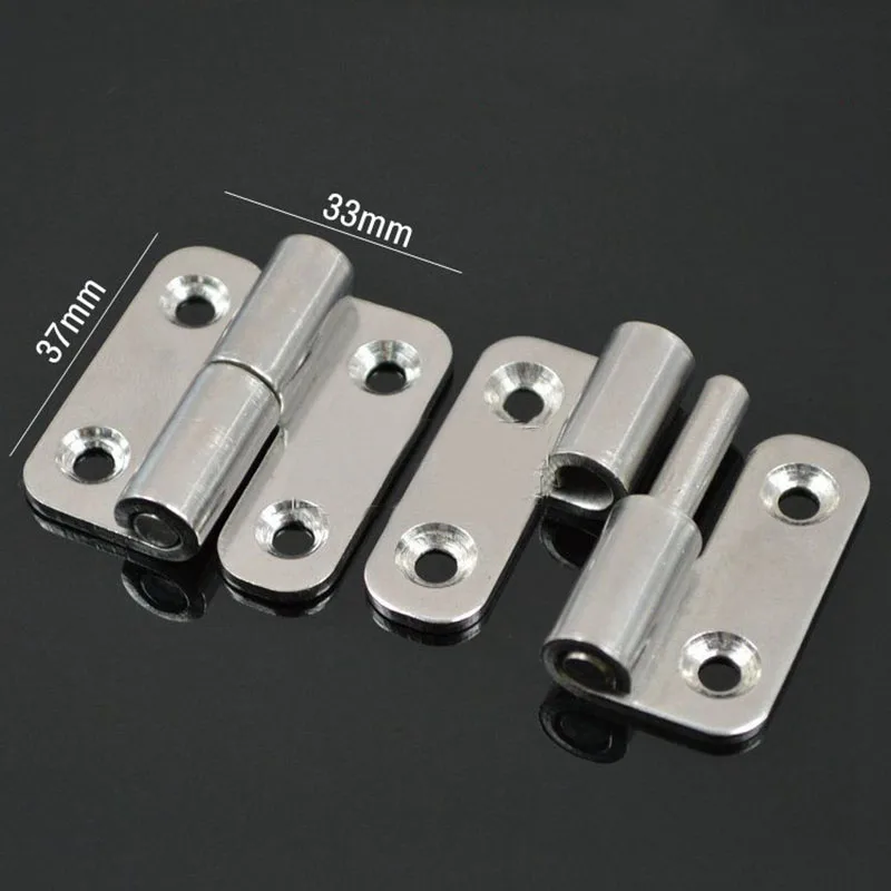 HOT 10Pairs 304 Stainless Steel Thick Detachable Hinges Mechanical Equipment Industry Marine Hinges Freely Removable Door Hinges