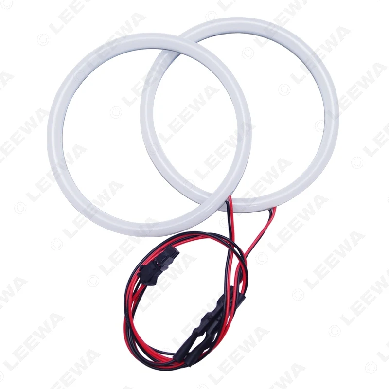 LEEWA 4X120mm Car Auto Halo Rings Cotton Lights SMD LED Angel Eyes for BMW E30/E32/E34 DRL Light White/Blue/Yellow/RGB #CA4615