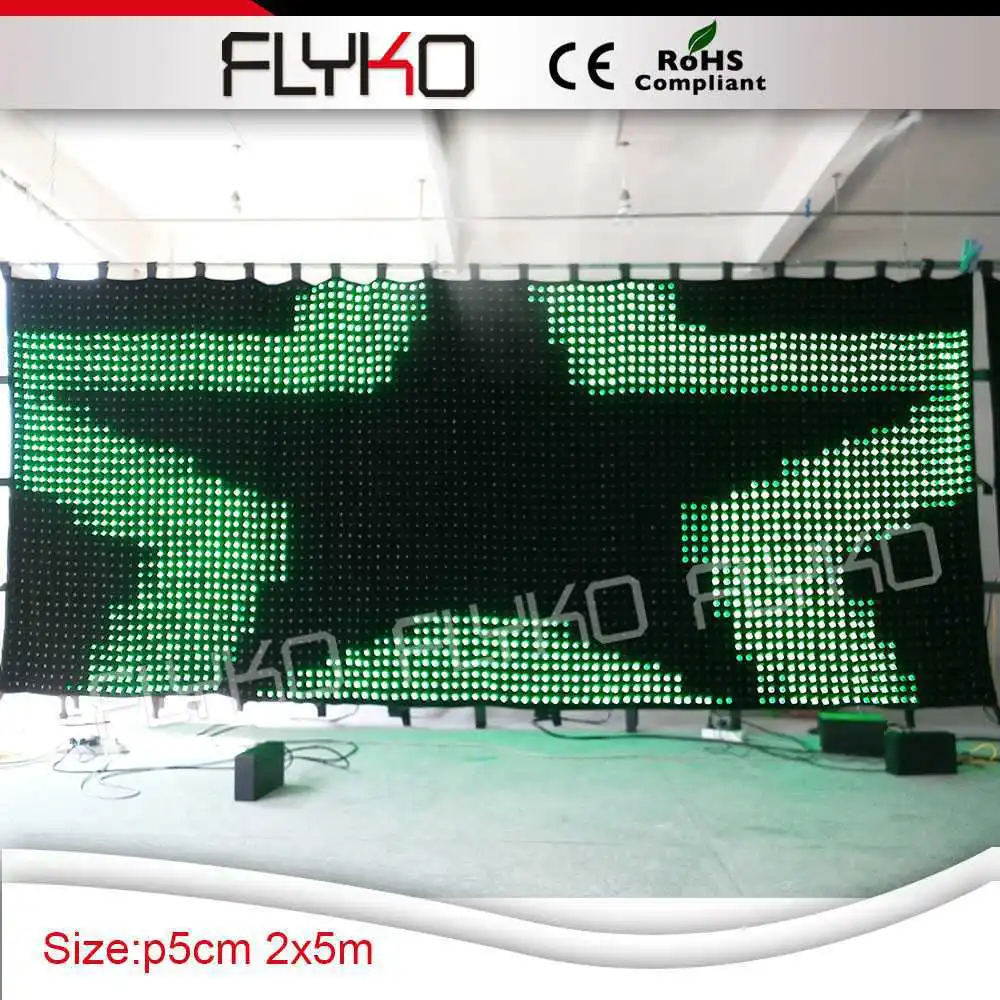 Hot sale led display /led stage backdrop curtain for night bar