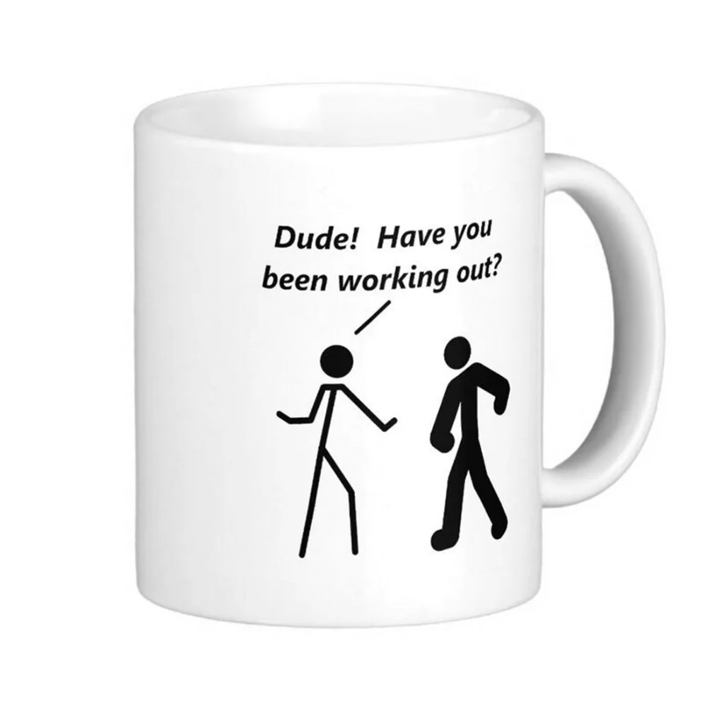 Stickman Workout Funny High Quality White Coffee Mugs Tea Mug Customize Gift By LVSURE Ceramic Mug Travel Coffee Mugs