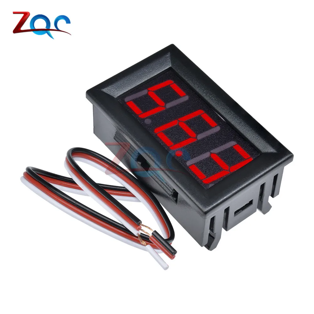 Mini LED Digital DC 0-100V Voltmeter Gauge Voltage Volt Fahrzeuge Panel Meter Red/Blue/Green 12V 24V 48V for Car etc.