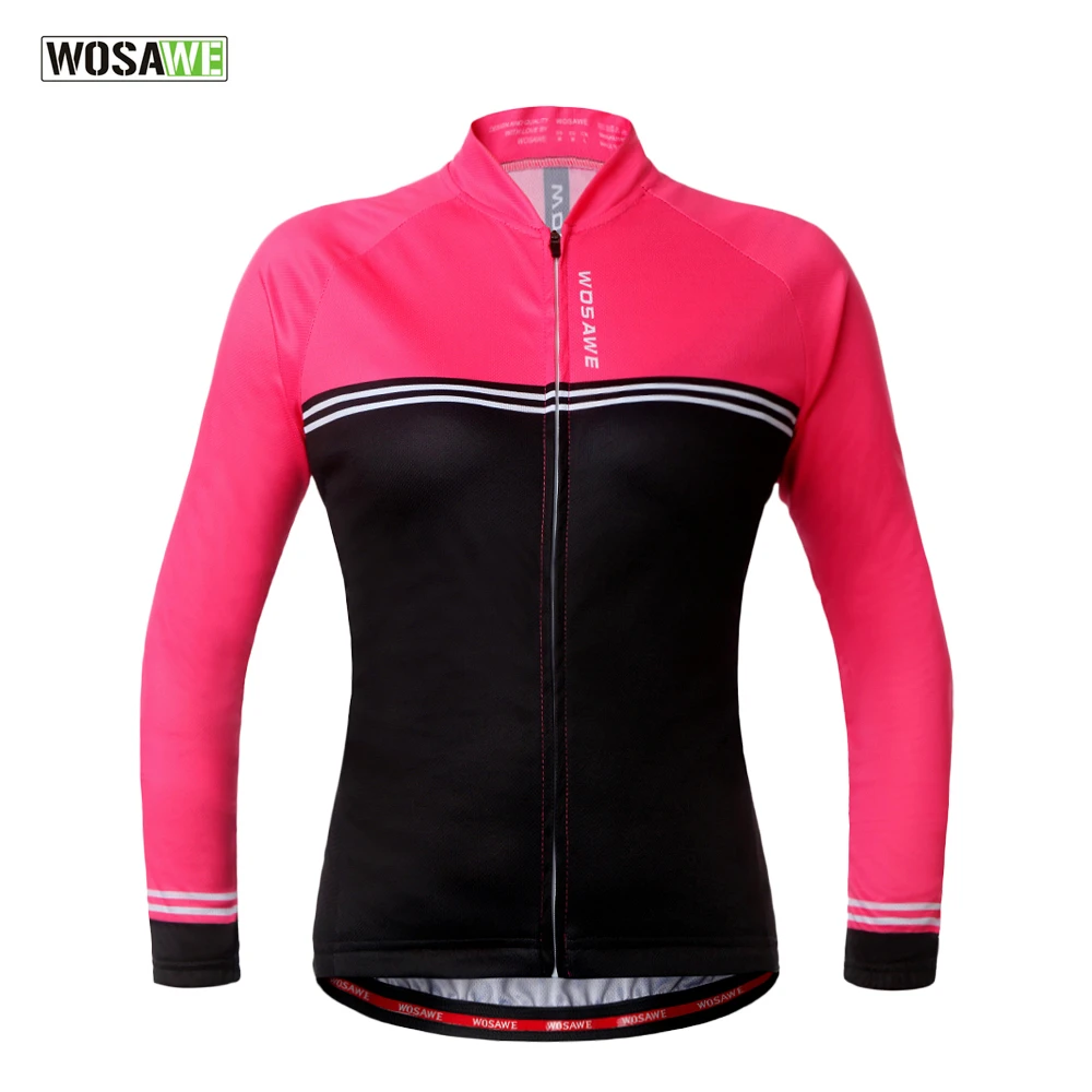 WOSAWE Cycling jersey women long sleeve 2019 Bike MTB bicycle clothes for womens Jacket road bike clothes jersey