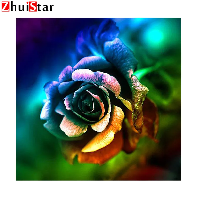 Diamond Painting Flower Diamond Embroidery Full Square Kit Rhinestone Picture Mosaic Rose Crafts Home Decor XY1