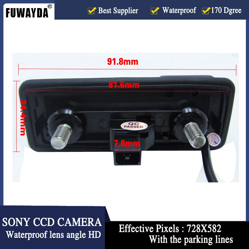 FUWAYDA FOR sony ccd For skoda octavia fabia audi A1 car Rear view camera Car parking camera Trunk handle camera waterproof HD