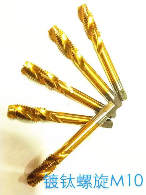 upgd Titanium Coated Thread Tap Drill Metric Hss Spiral Fluted Machine Screw Tap  M12 Spiral  Taps hot sale