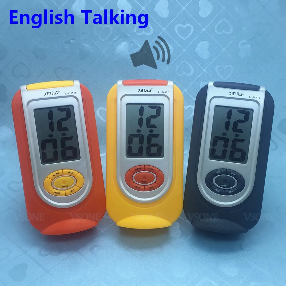 VISIOYO English Talking LCD Digital Alarm Clock for Blind or Low Vision