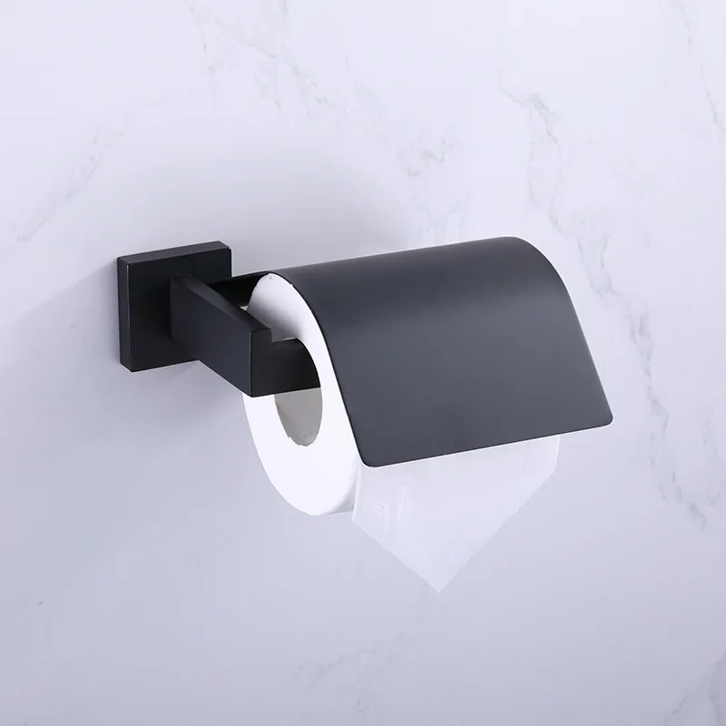 

Free shipping Black 304 Stainless steel bathroom toilet paper holder Bathroom hardware accessories