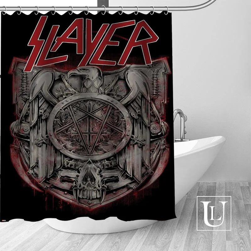 Slayer Shower Curtains Custom Bathroom Curtain Waterproof Bathroom Fabric Polyester Shower Curtain 1pcs Custom