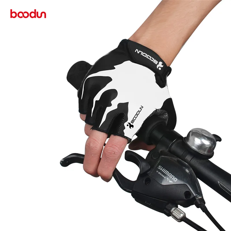 Boodun Summer Anti-slip Half Finger Cycling Gloves Men Women Shockproof Gel Mountain Bike Gloves Road Sport mtb Bicycle Gloves