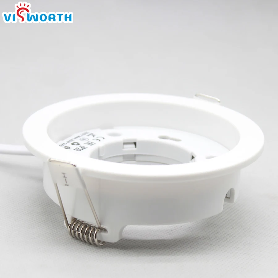 VisWorth Circular GX53 Lamp Bases High Quality ABS Material GX53 LED Holder For Cabinet Lamp With 9 CM Cable Length