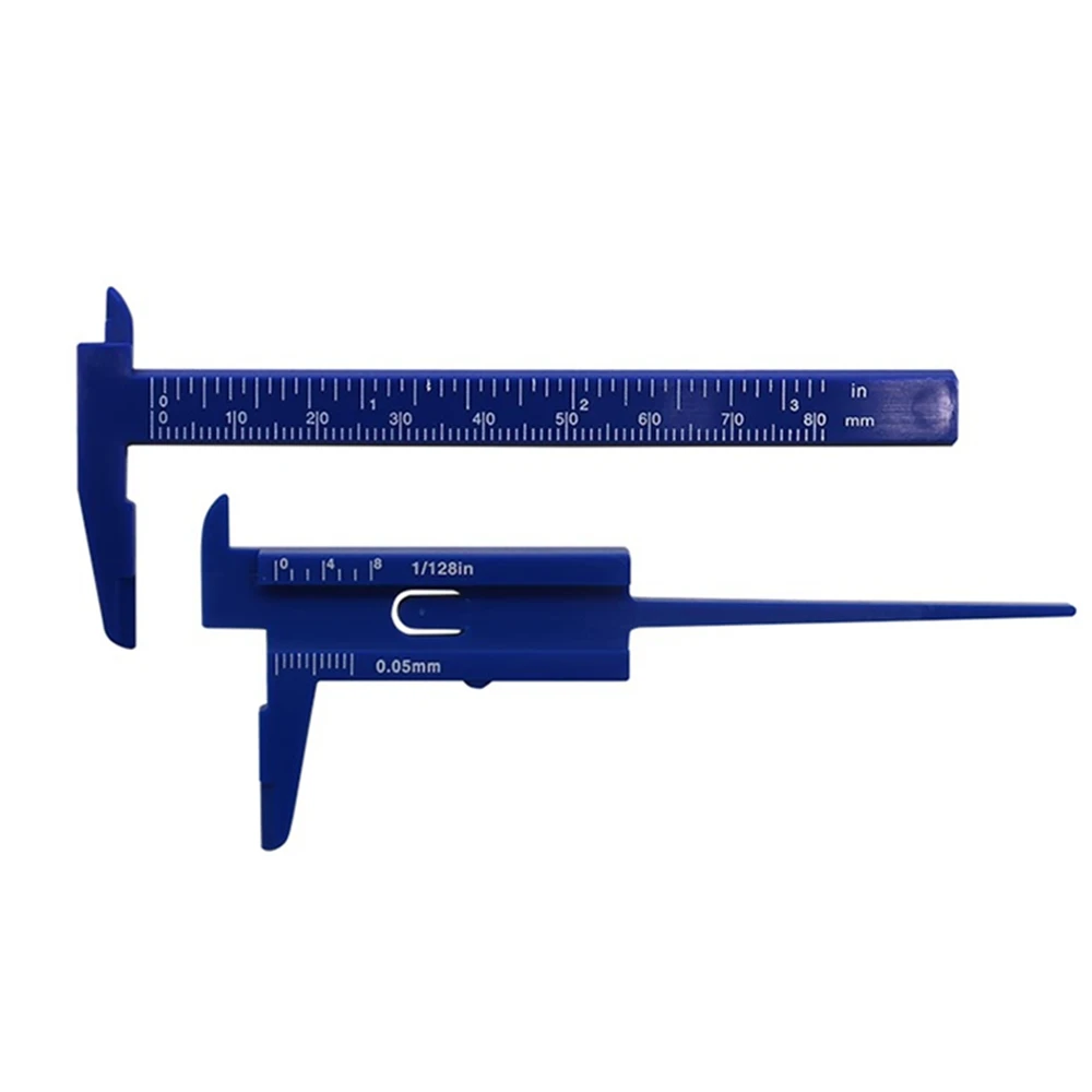 Mini calibrador Vernier deslizante de plástico, herramienta de medida, regla, micrómetro, 80mm