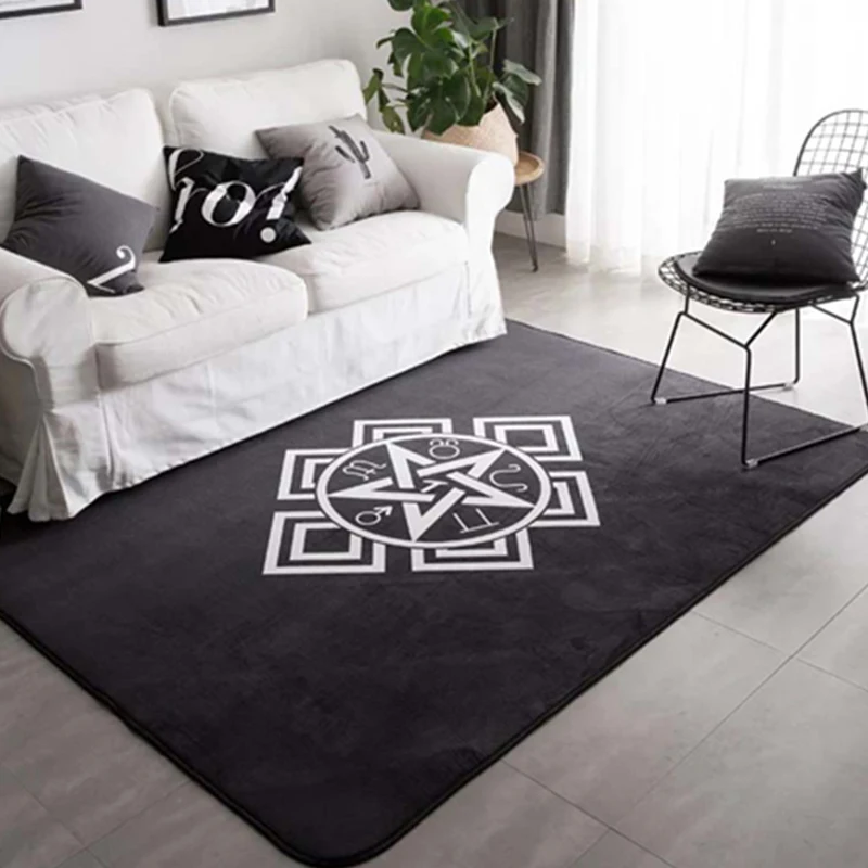 

New Modern Black And white Soft Carpets For Living Room Bedroom Rugs Geometric Style large Area Rug Household Floor Mat Carpet
