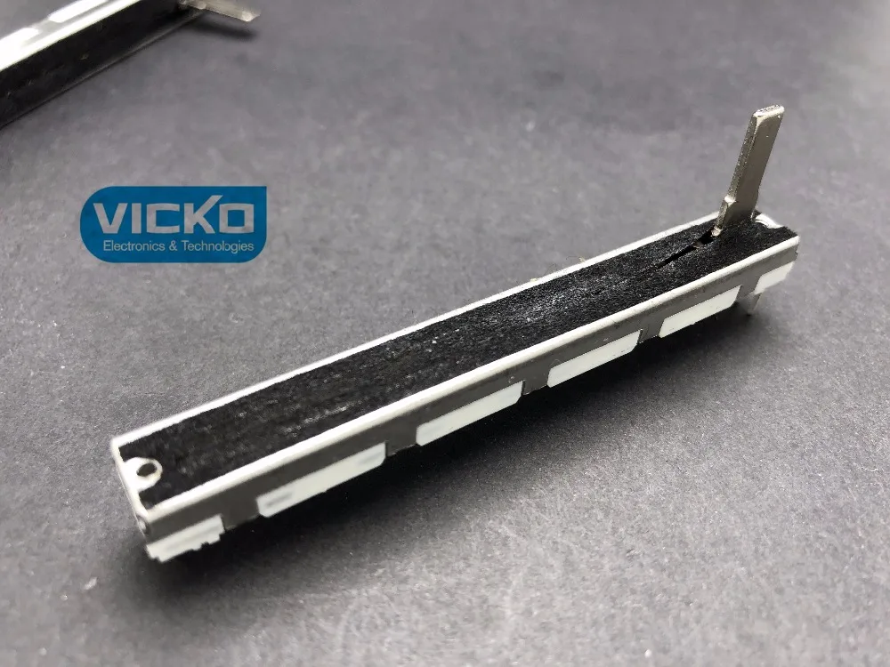Imagem -03 - Behringer Misturador Fader Soundcraft Reta do Eixo de Slide Potenciômetro 15 mm Interruptor Branco 7.5 Centímetros 75 mm A10k A10kx2 Dupla vk 100 Pcs
