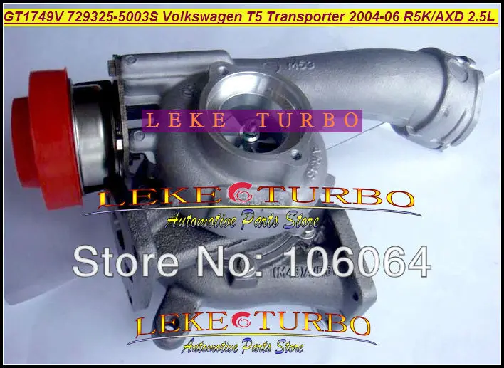 Free Ship GT1749V 729325-5003S 729325-5002S 070145701K Turbo For Volkswagen VW T5 Bus Transporter 2004-06 R5K AXD Euro3 2.5L TDI