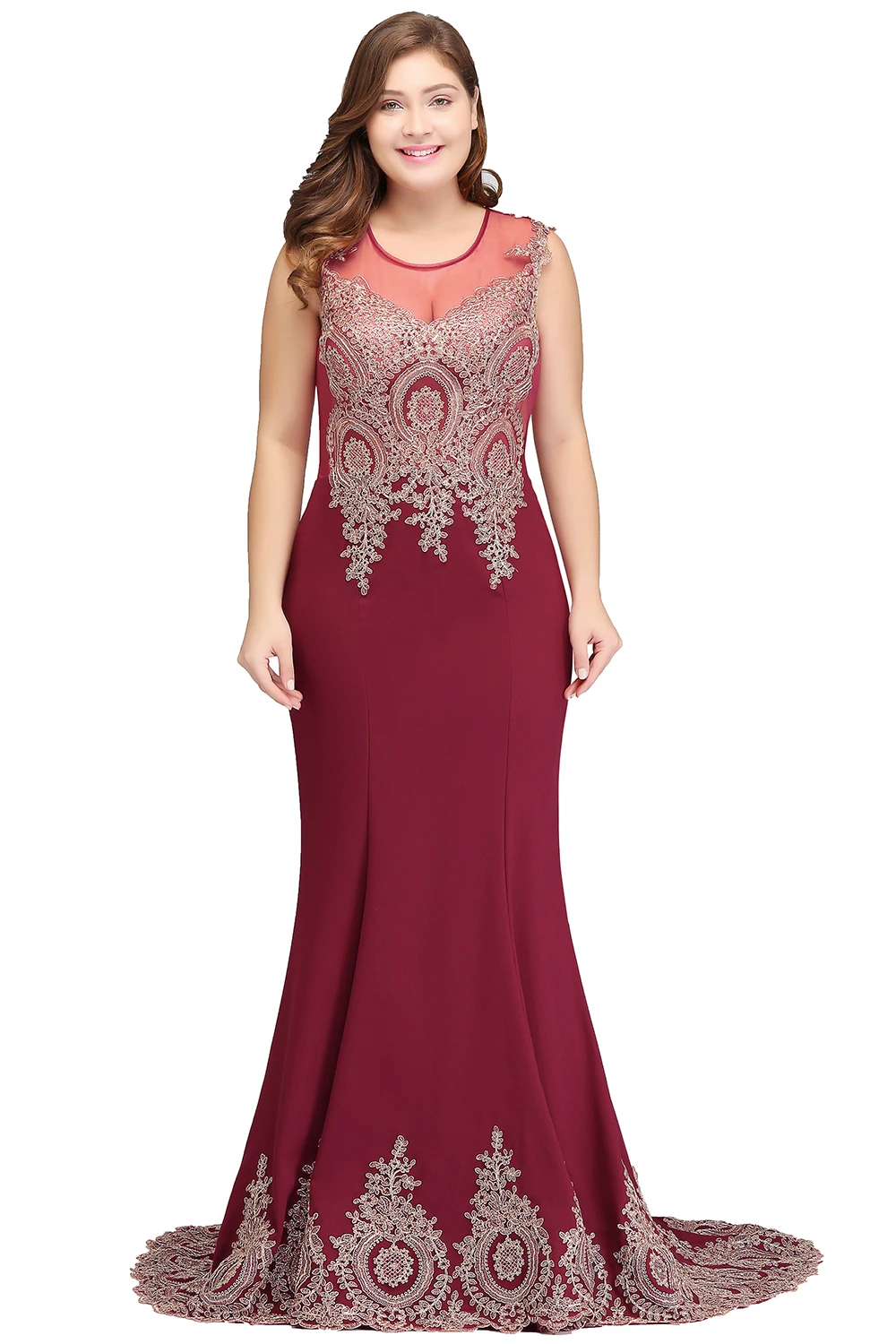 vestidos de festa Long Mother of the Bride Dresses Plus size Evening Dress Burgundy Party Formal Gown Dresses mermaid dress