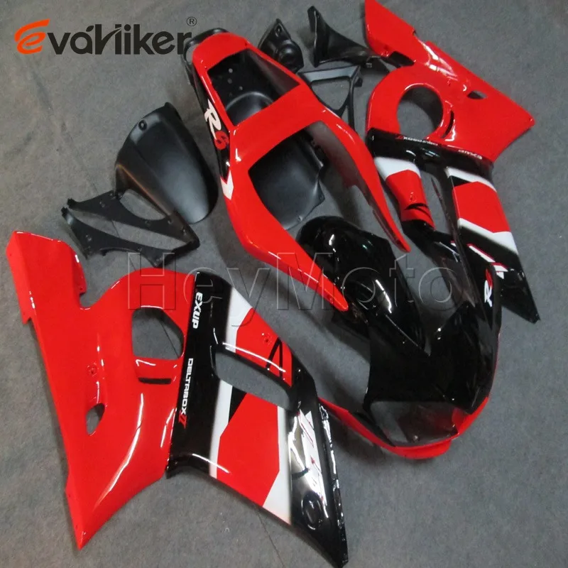 Aangepaste motorfiets stroomlijnkappen volledige set YZFR6 1998 2002 kleur en stickers ontwerp roze bodykit vervangende covers