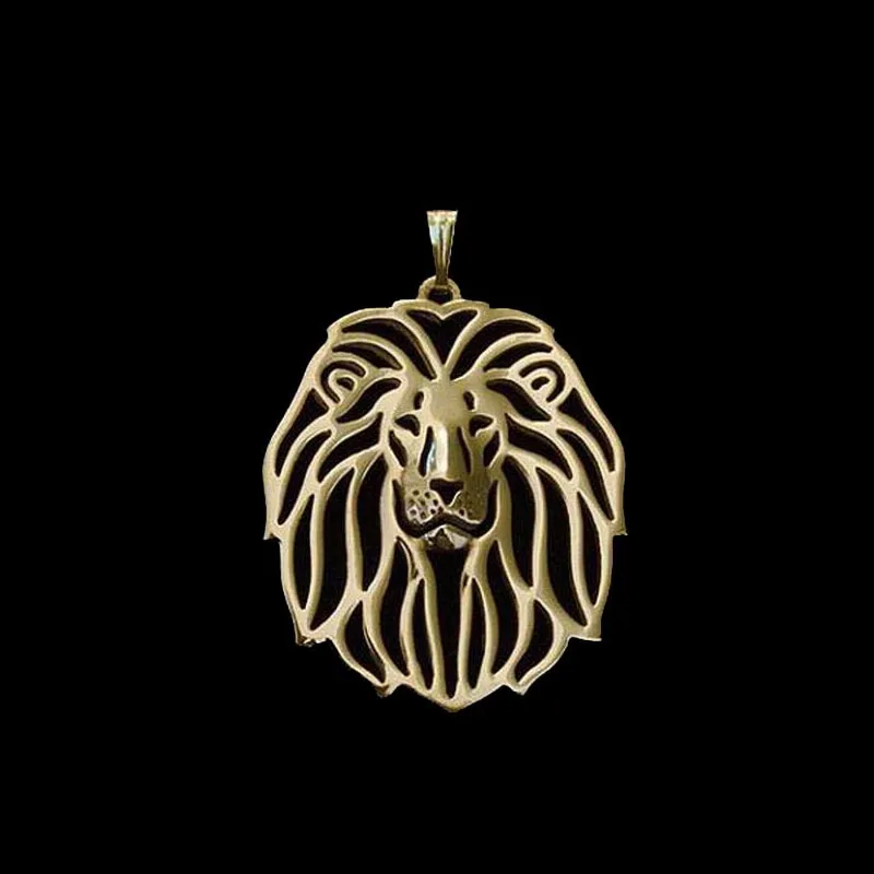 Hot Sale Women\'s Hollow Out Lion Pendants Jewelry Metal Animal Pendants